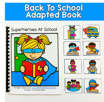 Back To School Adapted Book For Special Education: Superheroes At School