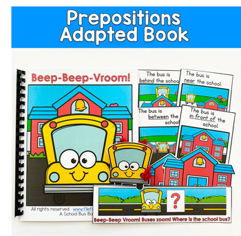 Prepositions Adapted Book: Beep-Beep-Vroom! For Special Education