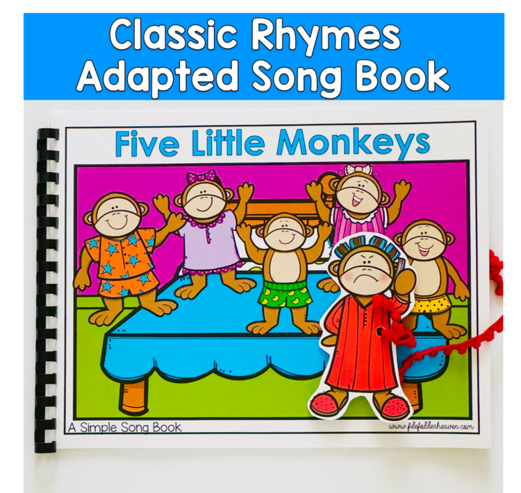 Five Little Monkeys Jumping on the Bed Circle Time Adapted Book
