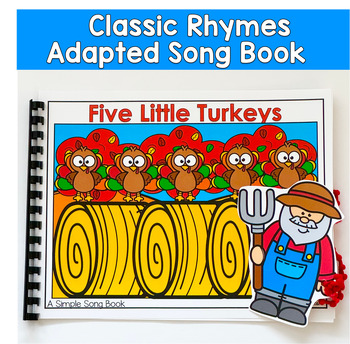 Five Little Turkeys Adapted Song Book For Circle Time In Special Education