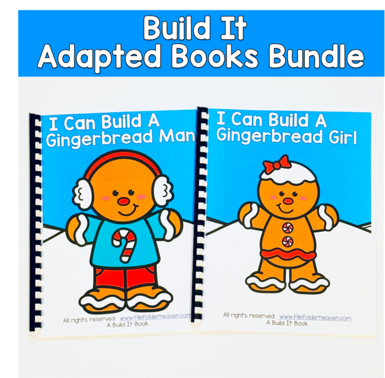 Build It Adapted Books Bundle For Following Directions: Gingerbread Theme