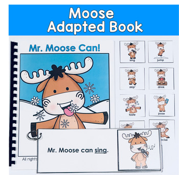 Moose Adapted Book For Special Education, Verbs, Action Words, Core Word, CAN