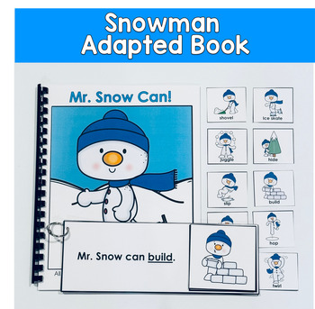 Snowman Adapted Book For Special Education, Verbs, Core Word CAN