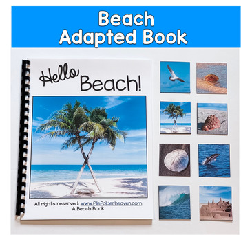Beach Adapted Book with Real Photos | Core Word HELLO | Hello Beach