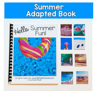 Summer Adapted Book with Real Photos | Core Vocabulary AAC | Core Word Hello