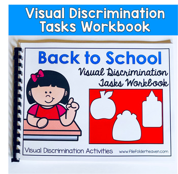 Back To School Visual Discrimination Tasks Workbook