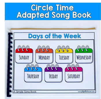 Days of The Week Adapted Song Book For Circle Time In Special Education