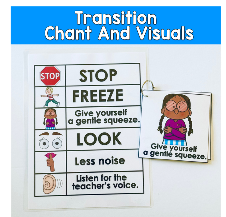 Transition Rhyme and Visuals | Classroom Routines | Pre-K & Special Ed