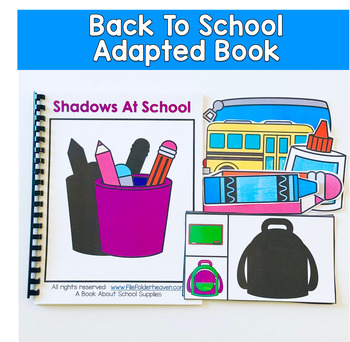 Back To School Adapted Book For Themed Vocabulary, Visual Discrimination