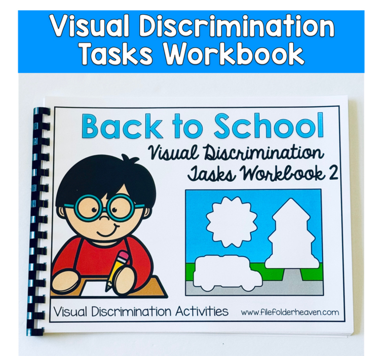 Back to School Visual Discrimination Workbook | Special Education Matching