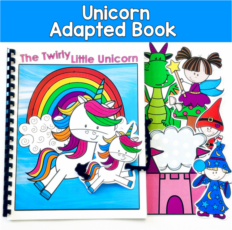 Unicorn Adapted Book | Prepositions WH Questions | SLP SPED Autism PreK