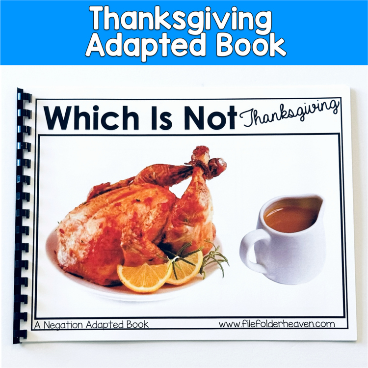 Which Is Not Thanksgiving? Adapted Book | Negation Vocabulary | SLP SPED Autism