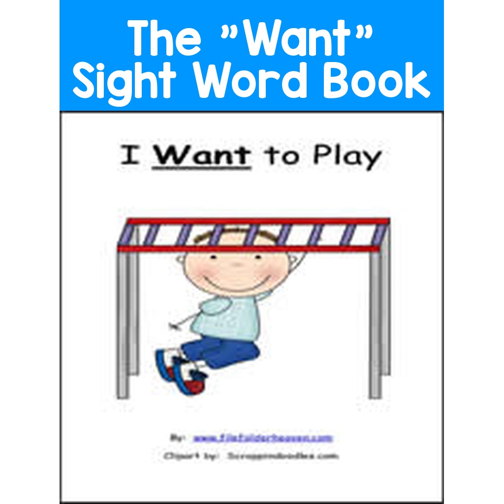 The "Want" Sight Word Adapted Book