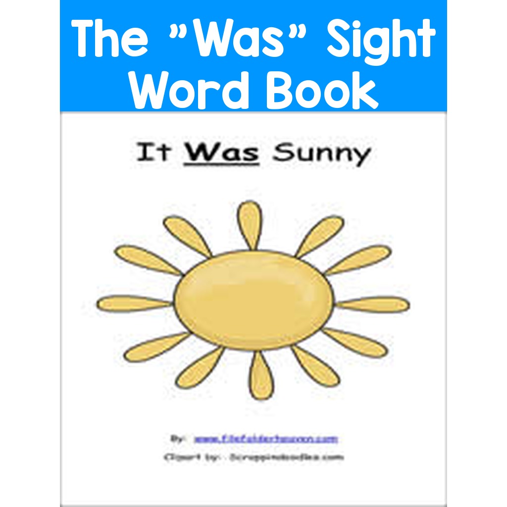 The "Was" Sight Word Adapted Book