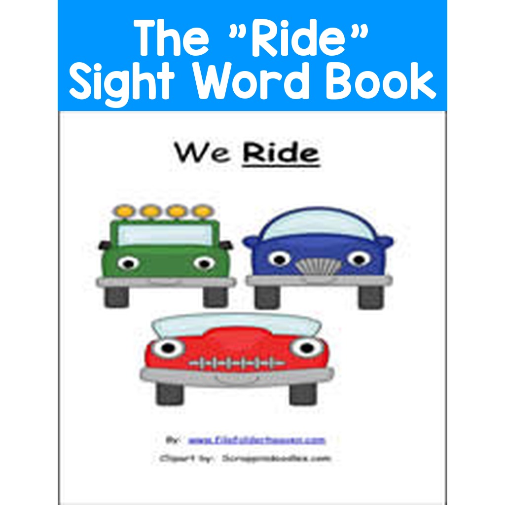 The "Ride" Sight Word Adapted Book