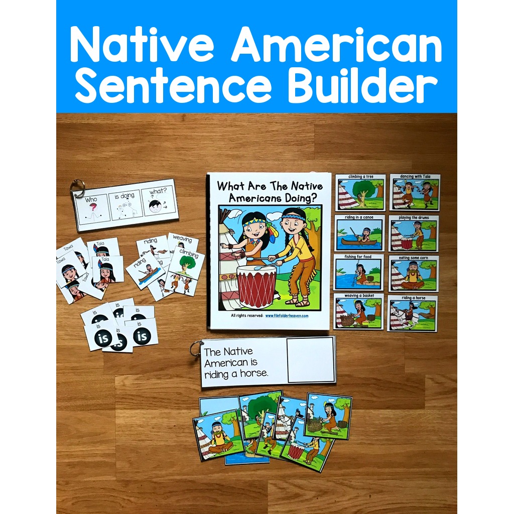 Native American Sentence Builder Book