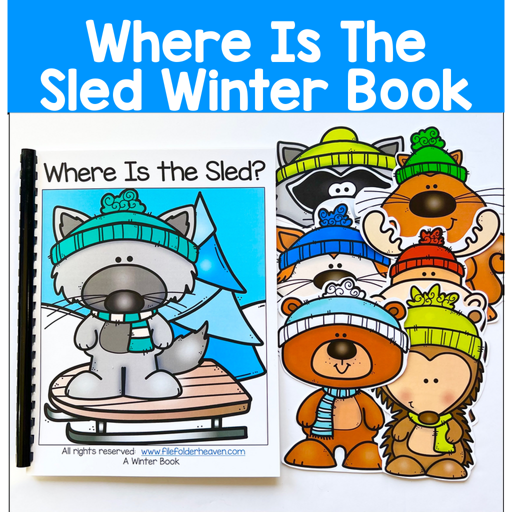 Winter Adapted Book: "Where Is The Sled?"