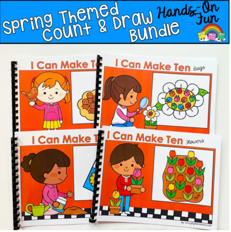 Spring Count And Draw Adapted Books Bundle