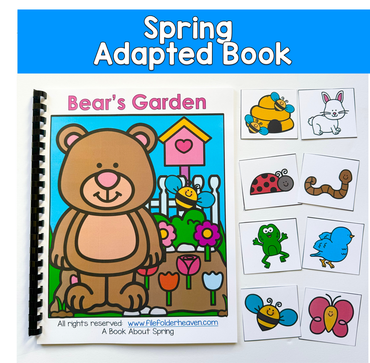 Spring Adapted Book And Activities: BEAR'S GARDEN