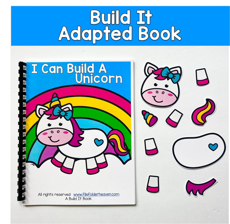 Build It Adapted Book For Following Directions: I CAN BUILD A UNICORN 2
