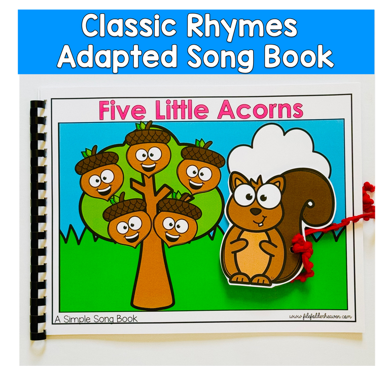 Five Little Acorns Adapted Book For Circle Time In Special Education