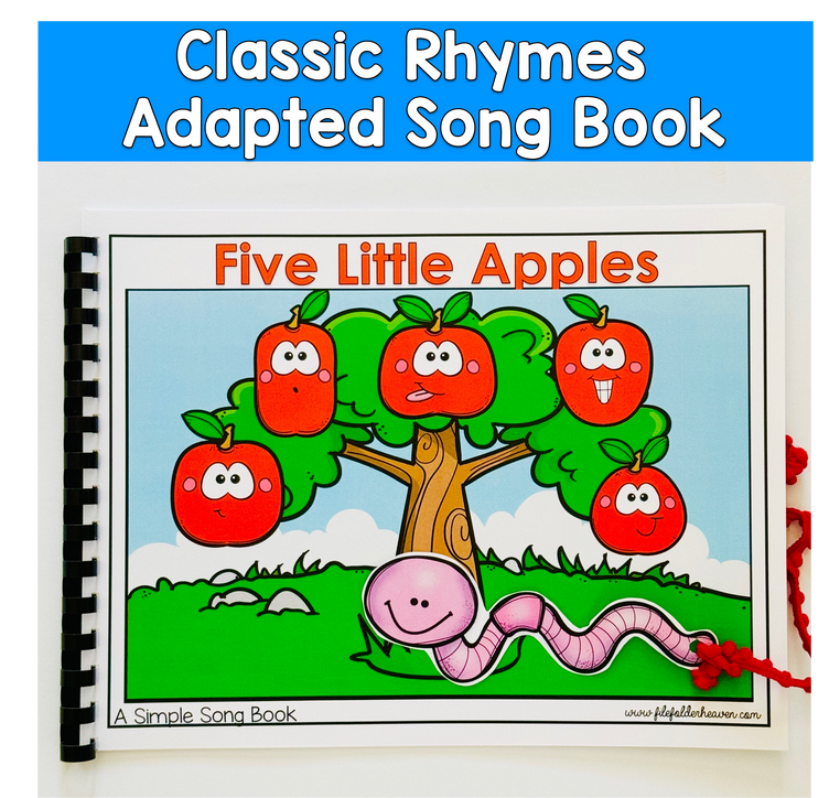 Five Little Apples Adapted Book For Circle Time In Special Education