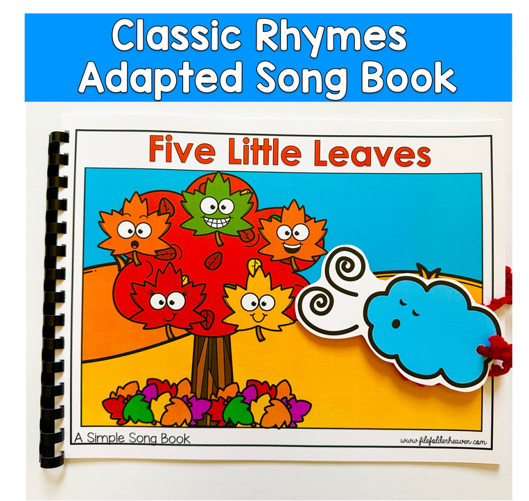 Five Little Leaves Adapted Book For Circle Time In Special Education
