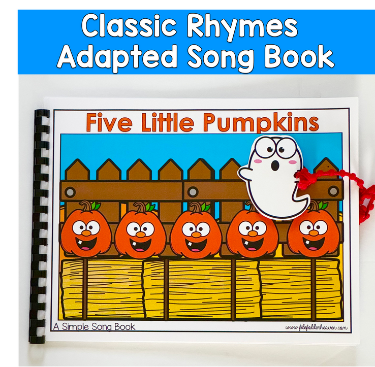 Five Little Pumpkins Adapted Book For Circle Time In Special Education