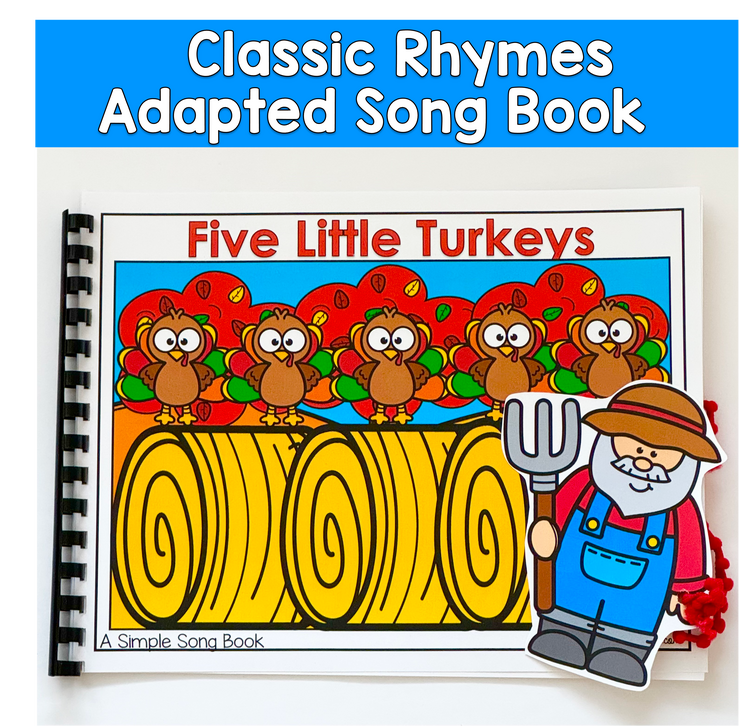 Five Little Turkeys Adapted Book For Circle Time In Special Education