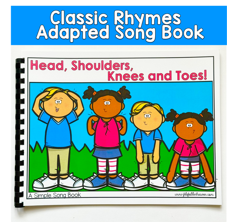 Head Shoulder Knees And Toes Adapted Book For Circle Time In Special Education