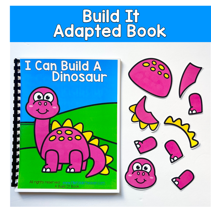 Build It Adapted Book For Following Directions: I CAN BUILD A DINOSAUR 3