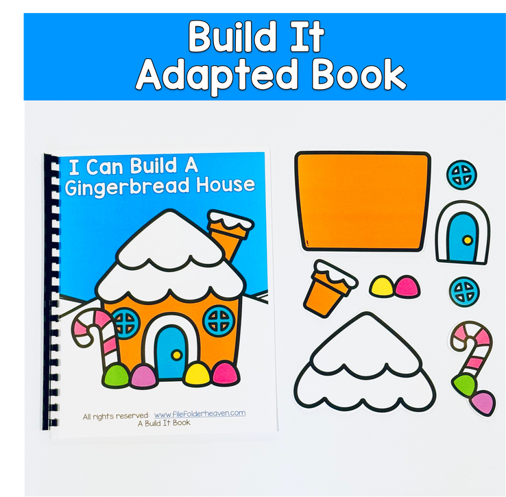 Build It Adapted Book For Following Directions: I CAN BUILD A GINGERBREAD HOUSE 2