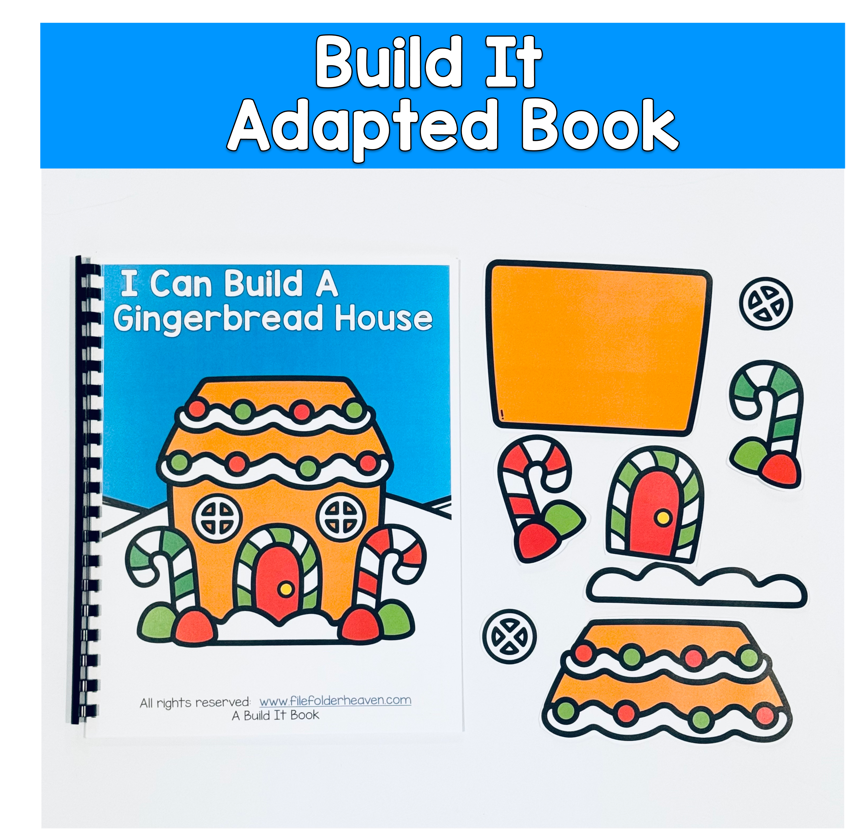 Build It Adapted Book For Following Directions: I CAN BUILD A GINGERBREAD HOUSE 3