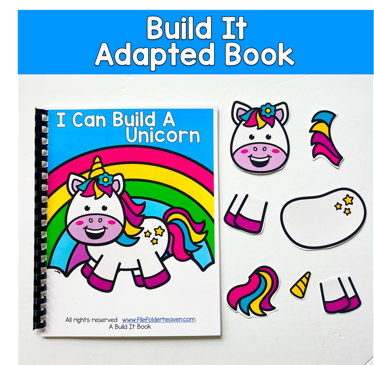 Build It Adapted Book For Following Directions: I CAN BUILD A UNICORN 3