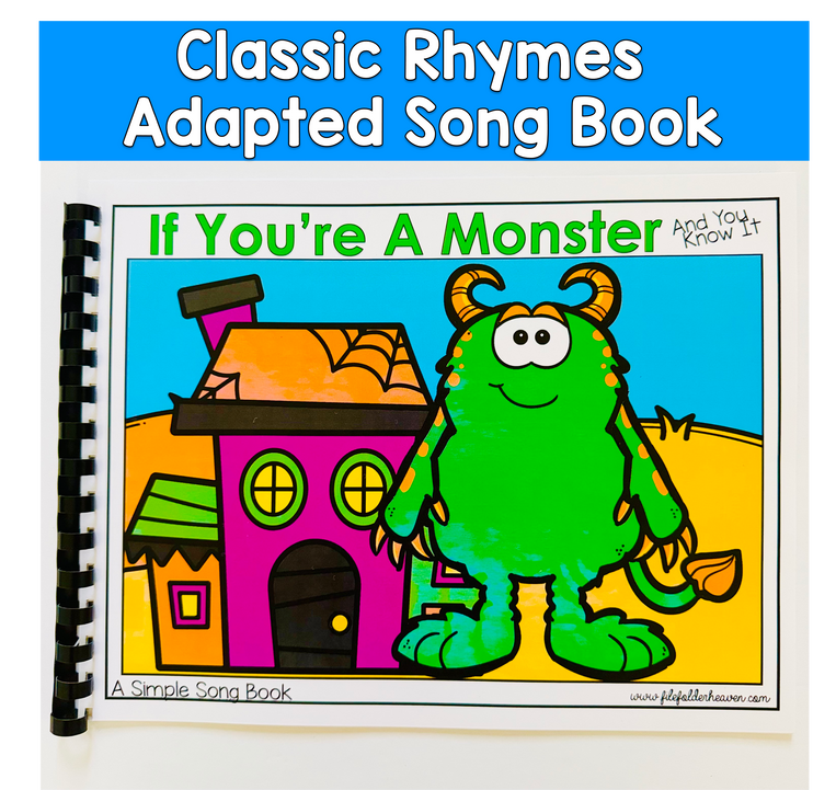 If You're A Monster And You Know It Adapted Book For Circle Time In Special Education