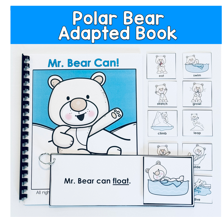 Polar Bear Adapted Book For Verbs And The Core Word CAN