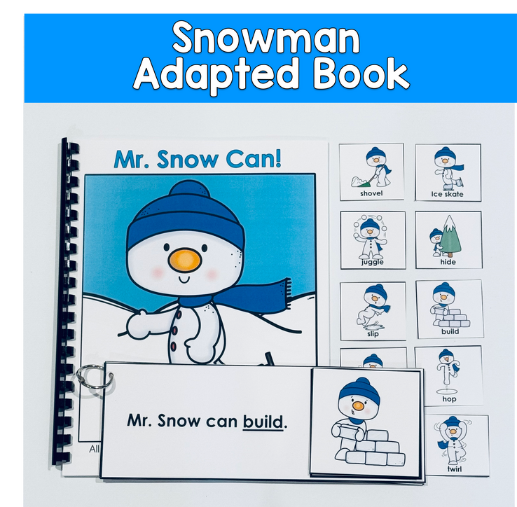 Snowman Adapted Book For Verbs And The Core Word CAN
