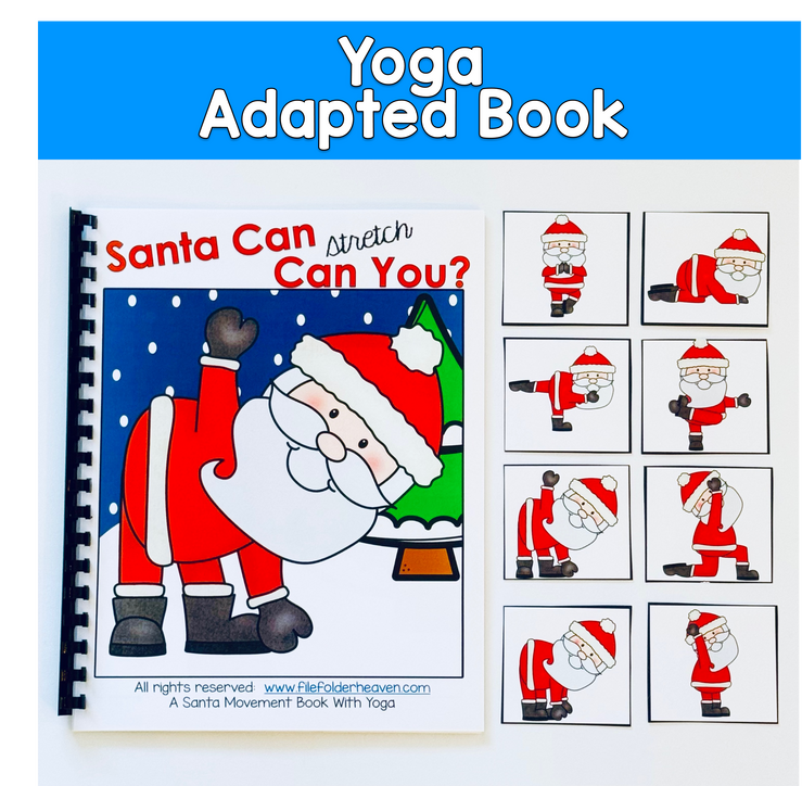 Santa Claus Yoga Adapted Book For Movement And Imitation Skills