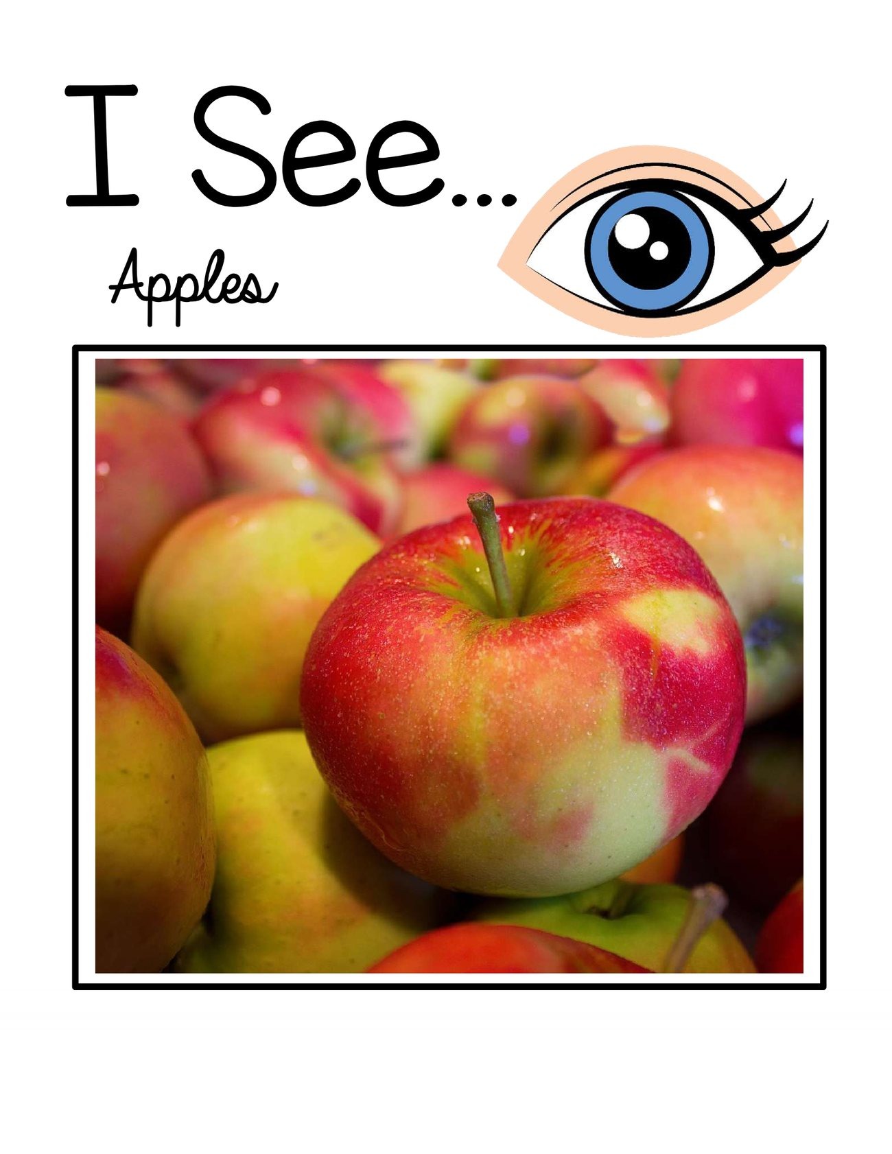 I See… Apples digital adapted book for special education