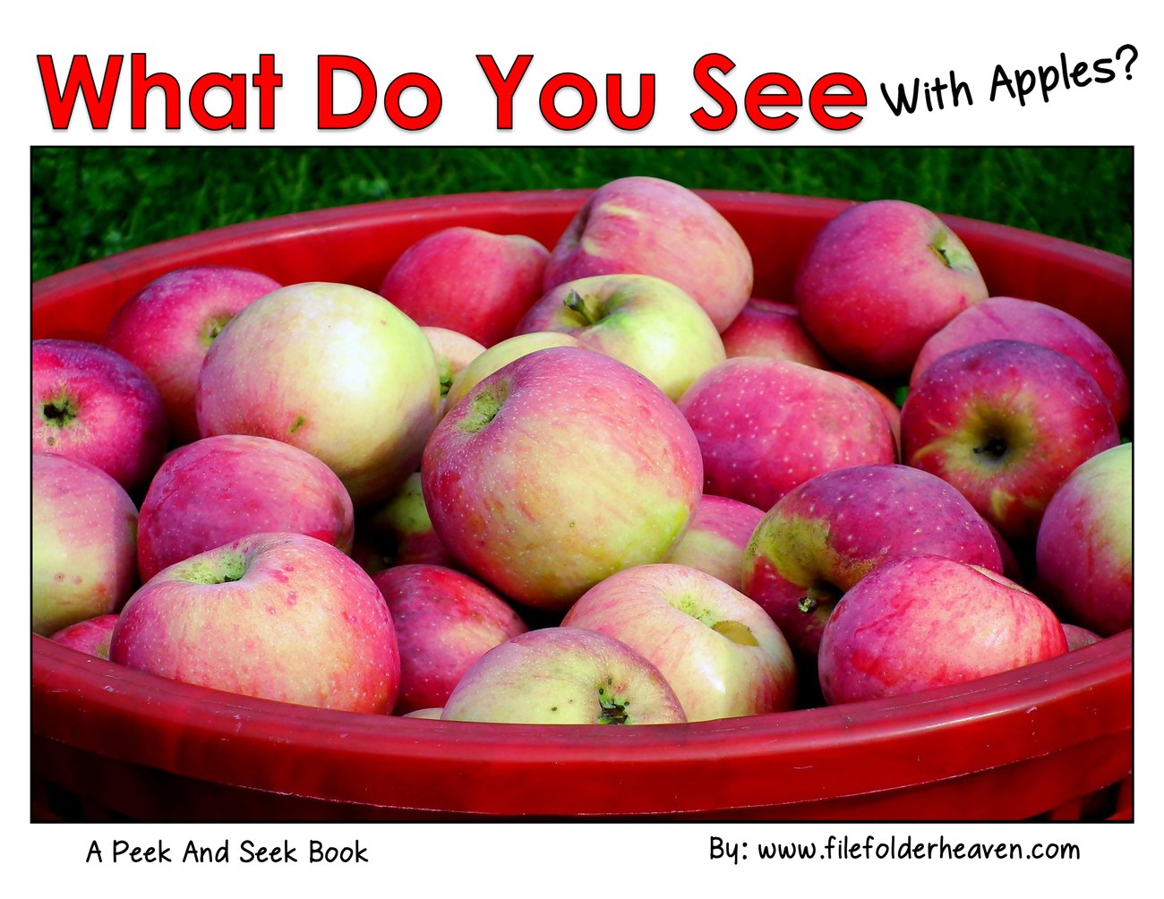 What Do You See With Apples? interactive adapted book