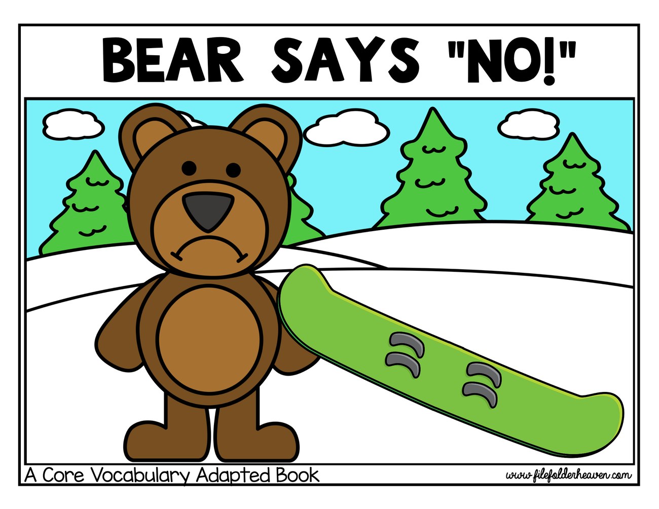 Bear Says No! interactive adapted book
