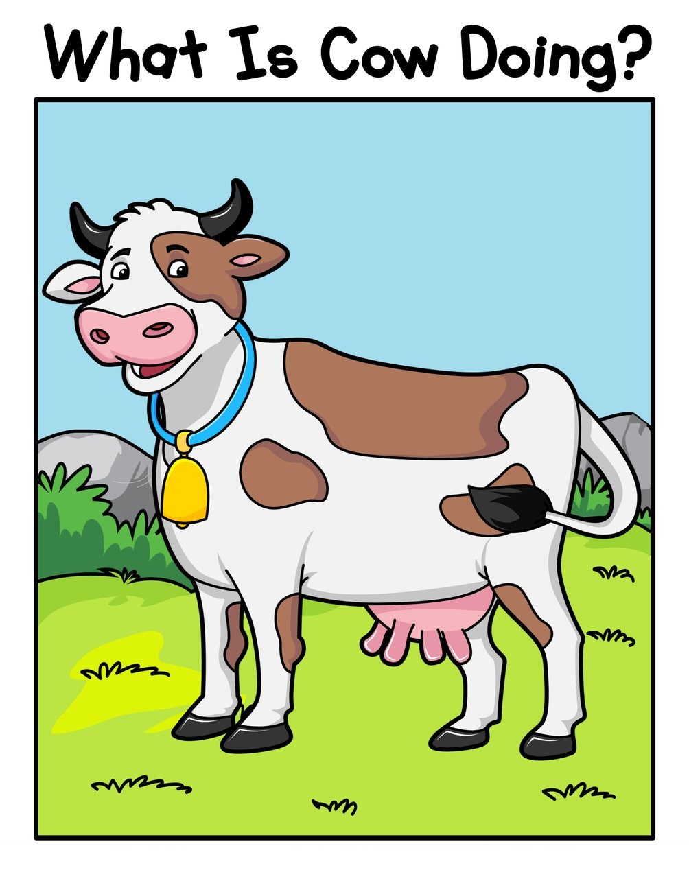 What Is Cow Doing? digital adapted book for special education