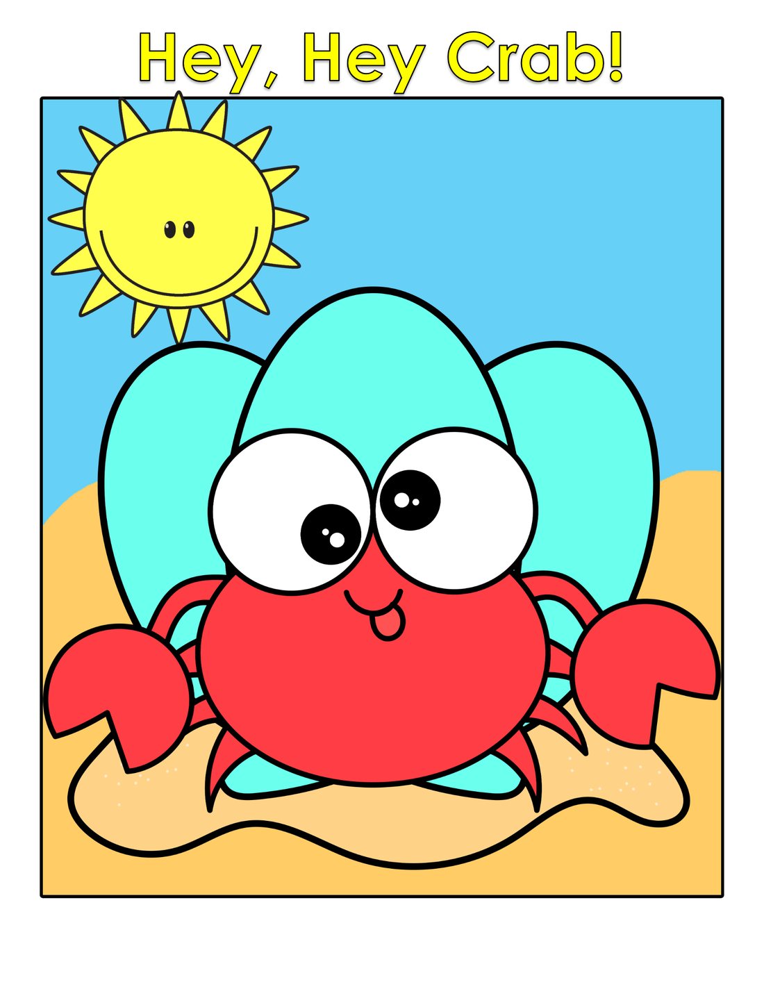 Hey, Hey Crab! digital adapted book for special education