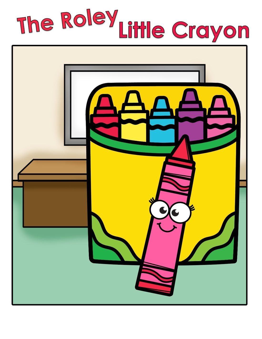 "The Roley Little Crayon" Prepositions Adapted Book