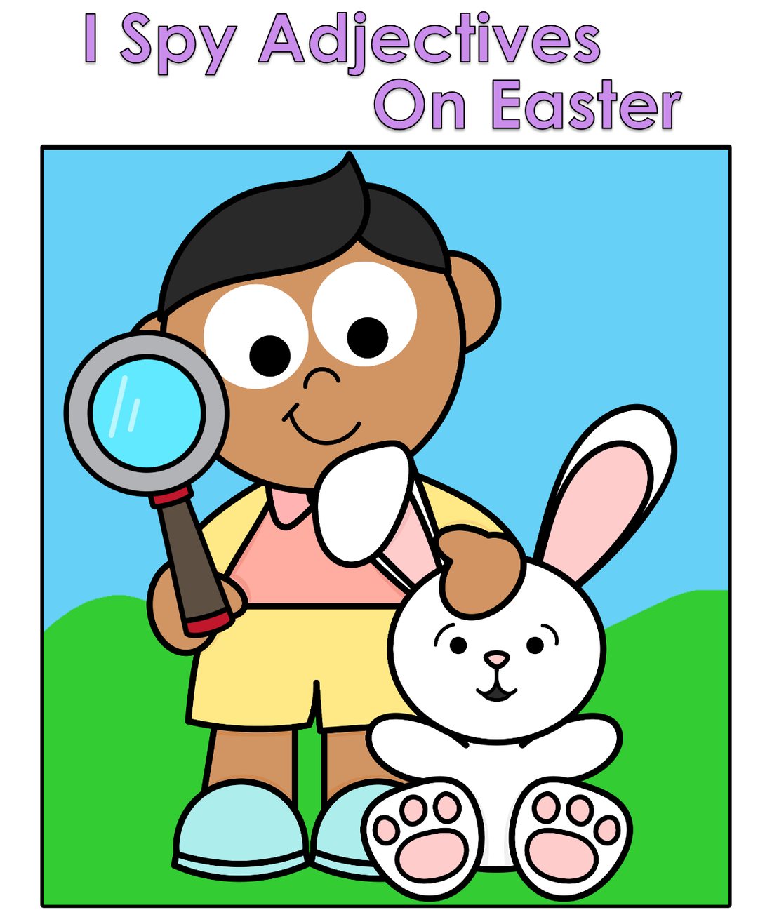 I Spy Adjectives On Easter interactive adapted book