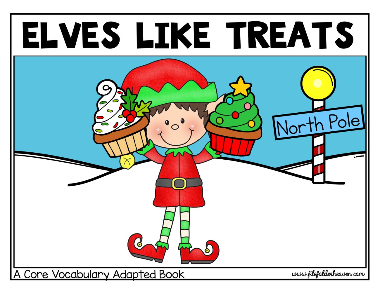 Elves Like Treats interactive adapted book