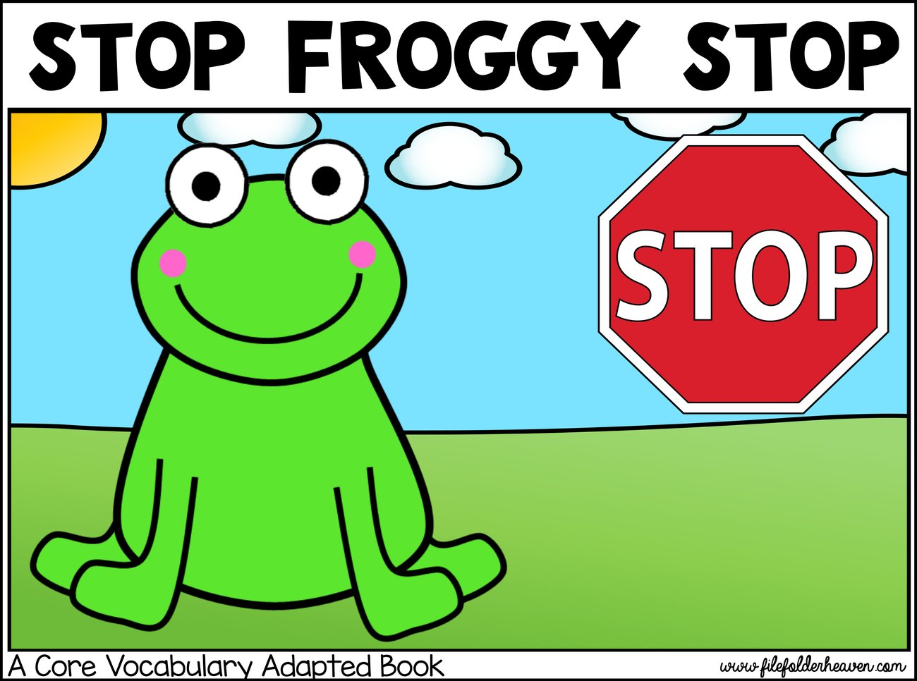 Stop Froggy Stop digital adapted book for special education