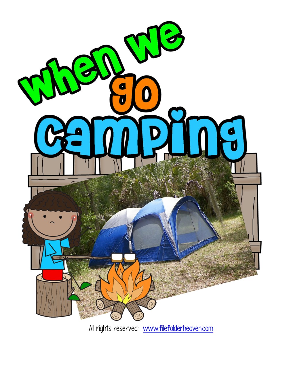 When We Go Camping interactive adapted book