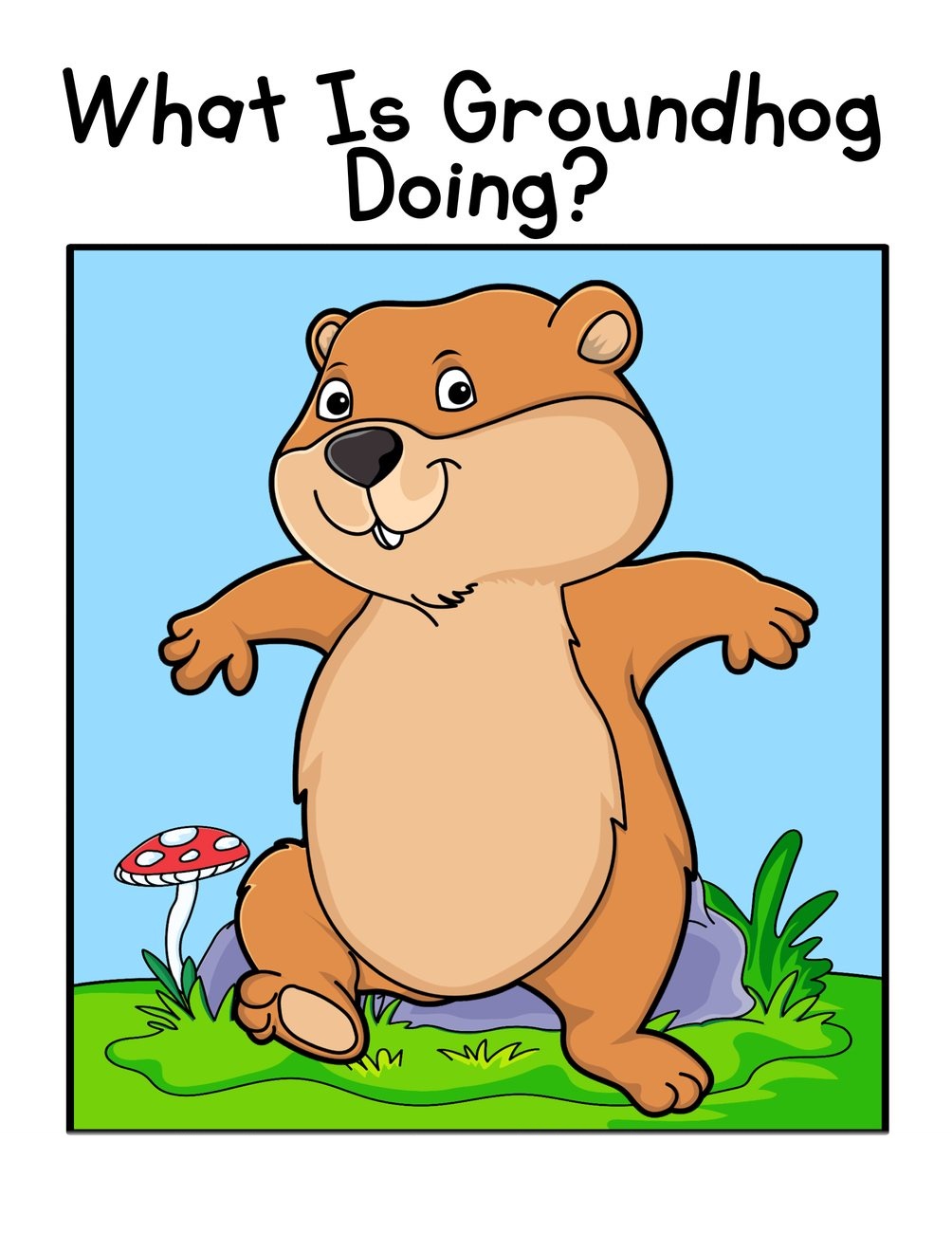 What Is Groundhog Doing? digital adapted book for special education