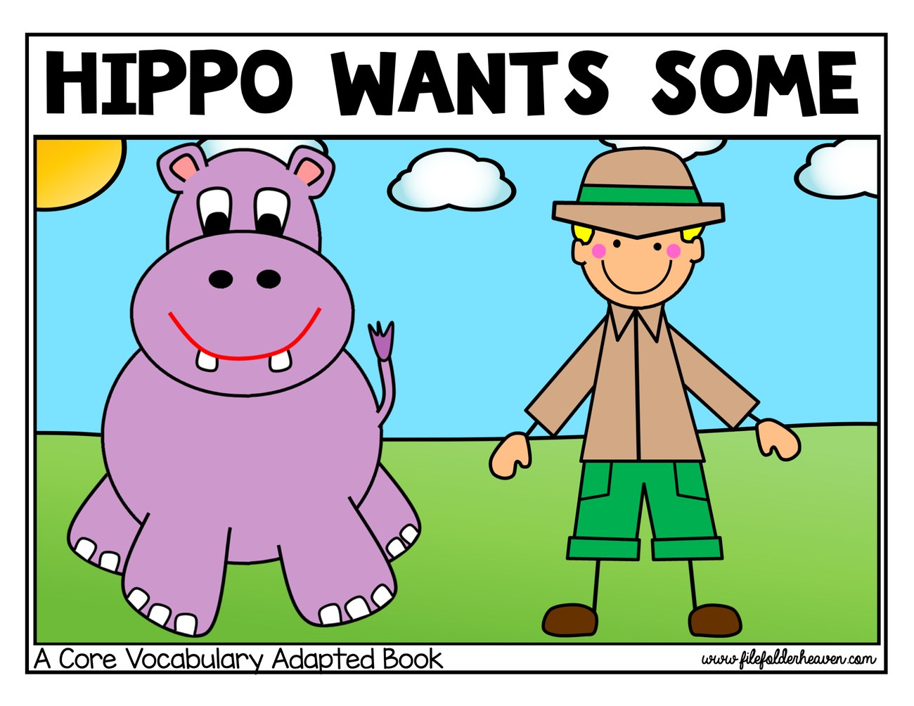 Hippo Wants Some interactive adapted book